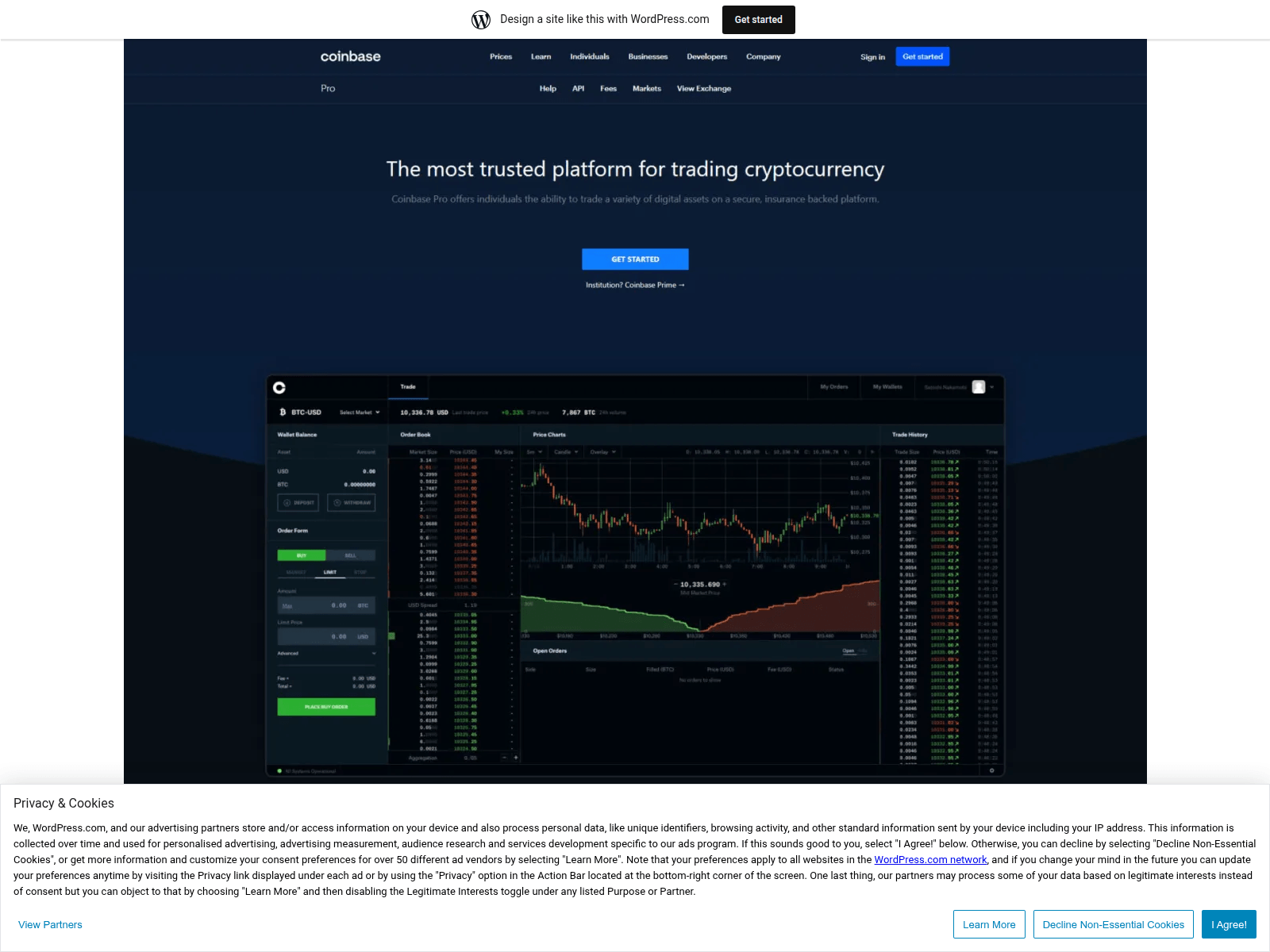 Screenshot of coinsbaseprologen.wordpress.com