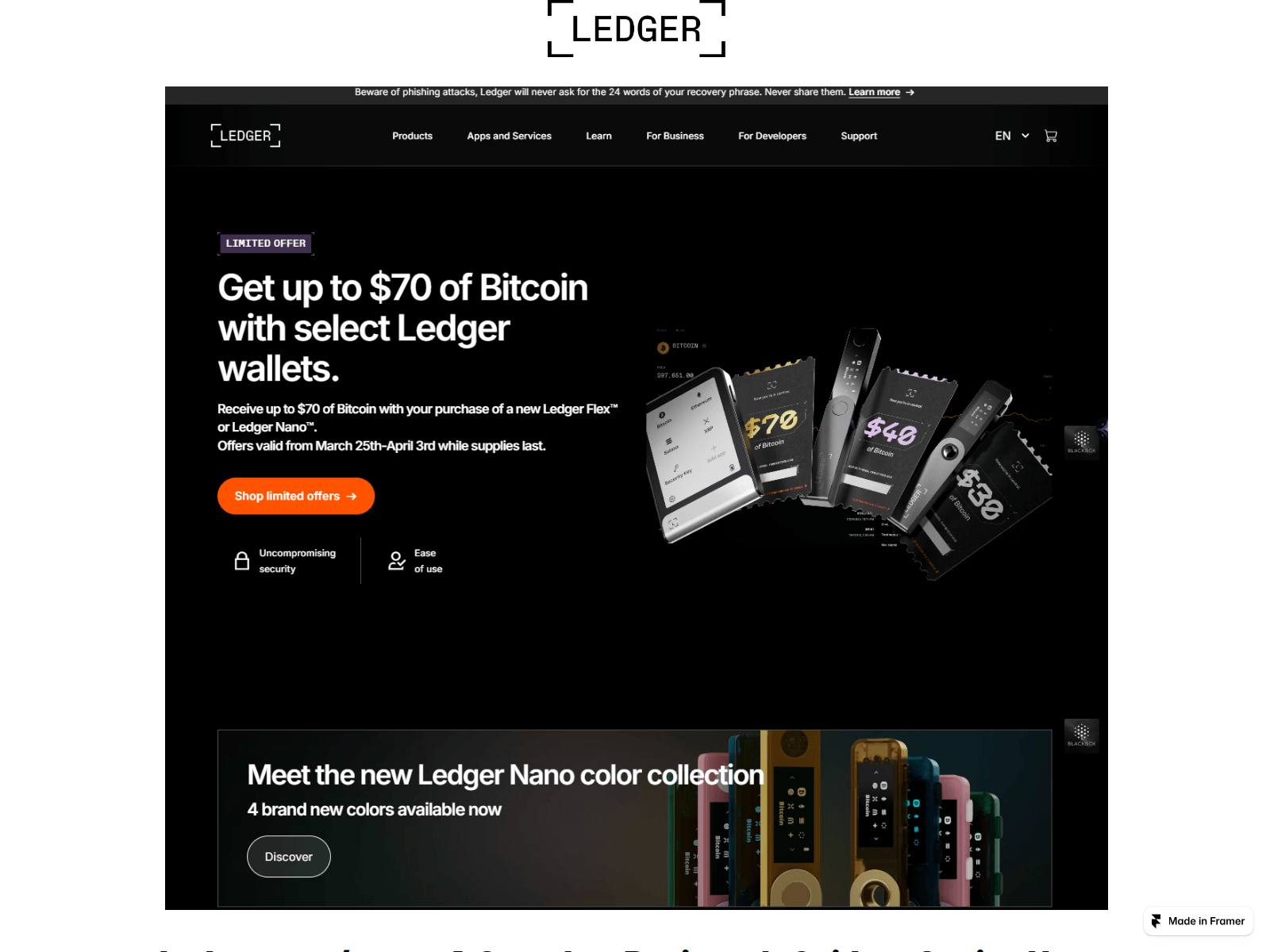 Screenshot of support-ledggr-com.framer.ai