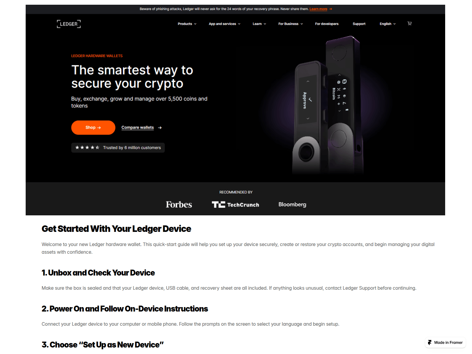 Screenshot of ldgerestart.framer.ai