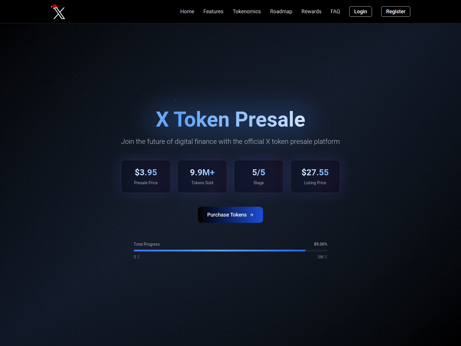 Screenshot of xcoin-web3.io