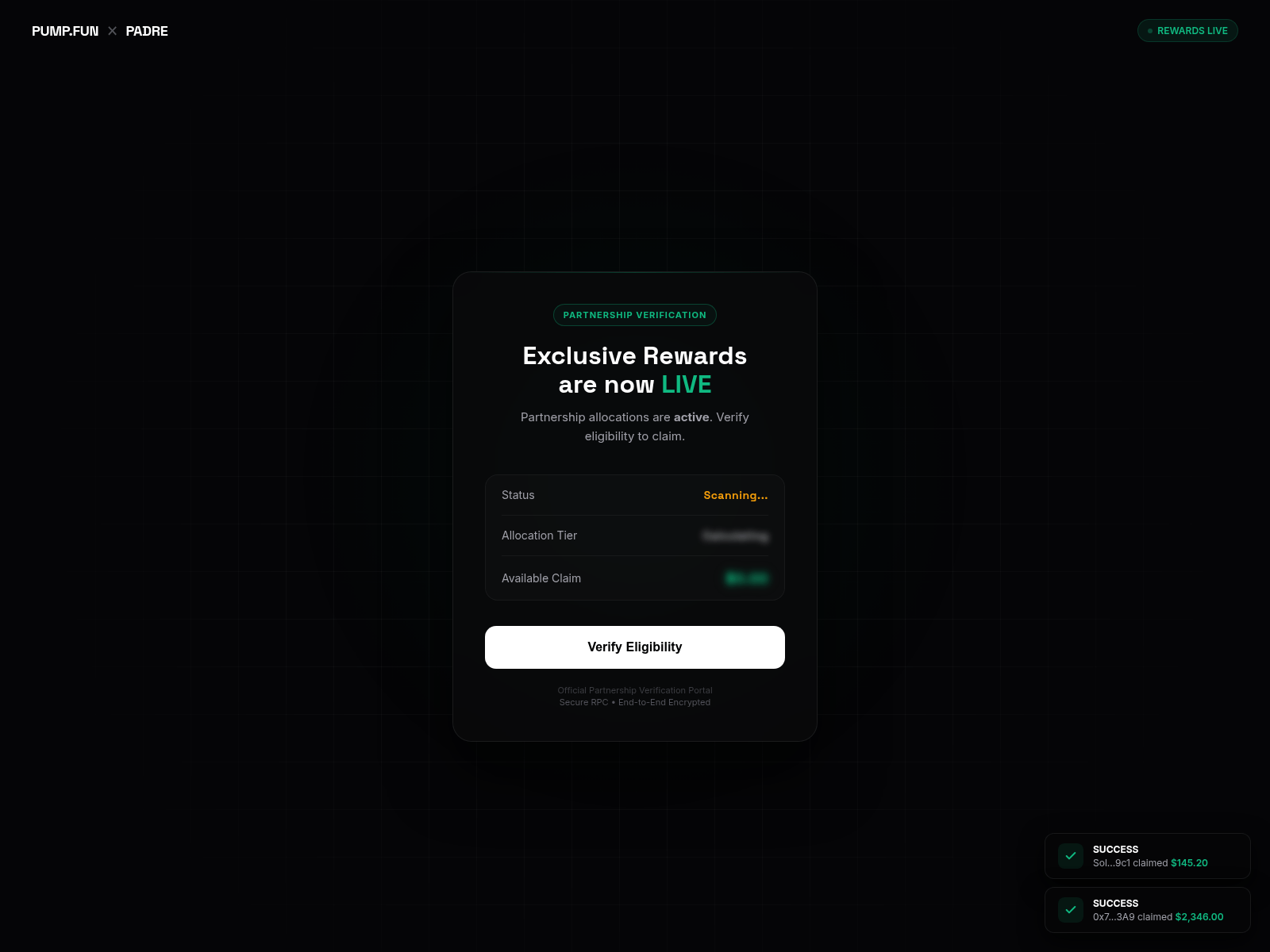 Screenshot of tradepadre.space