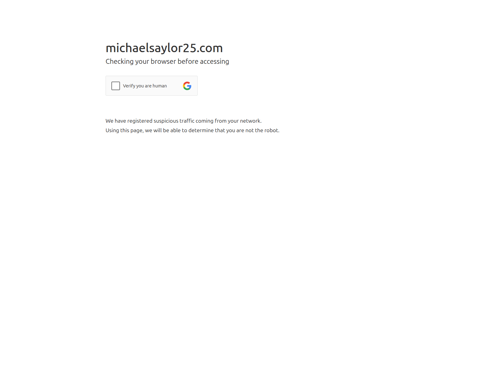 Screenshot of michaelsaylor25.com