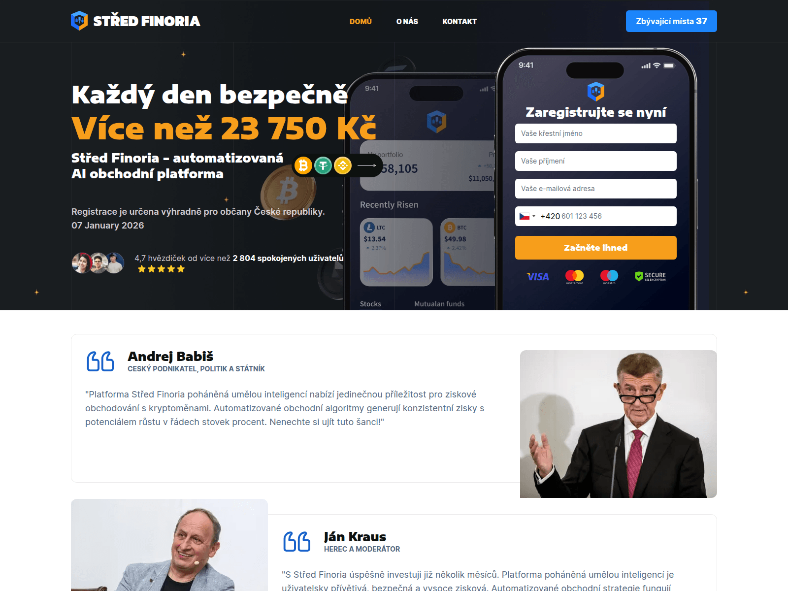 Screenshot of stredfinoria.com