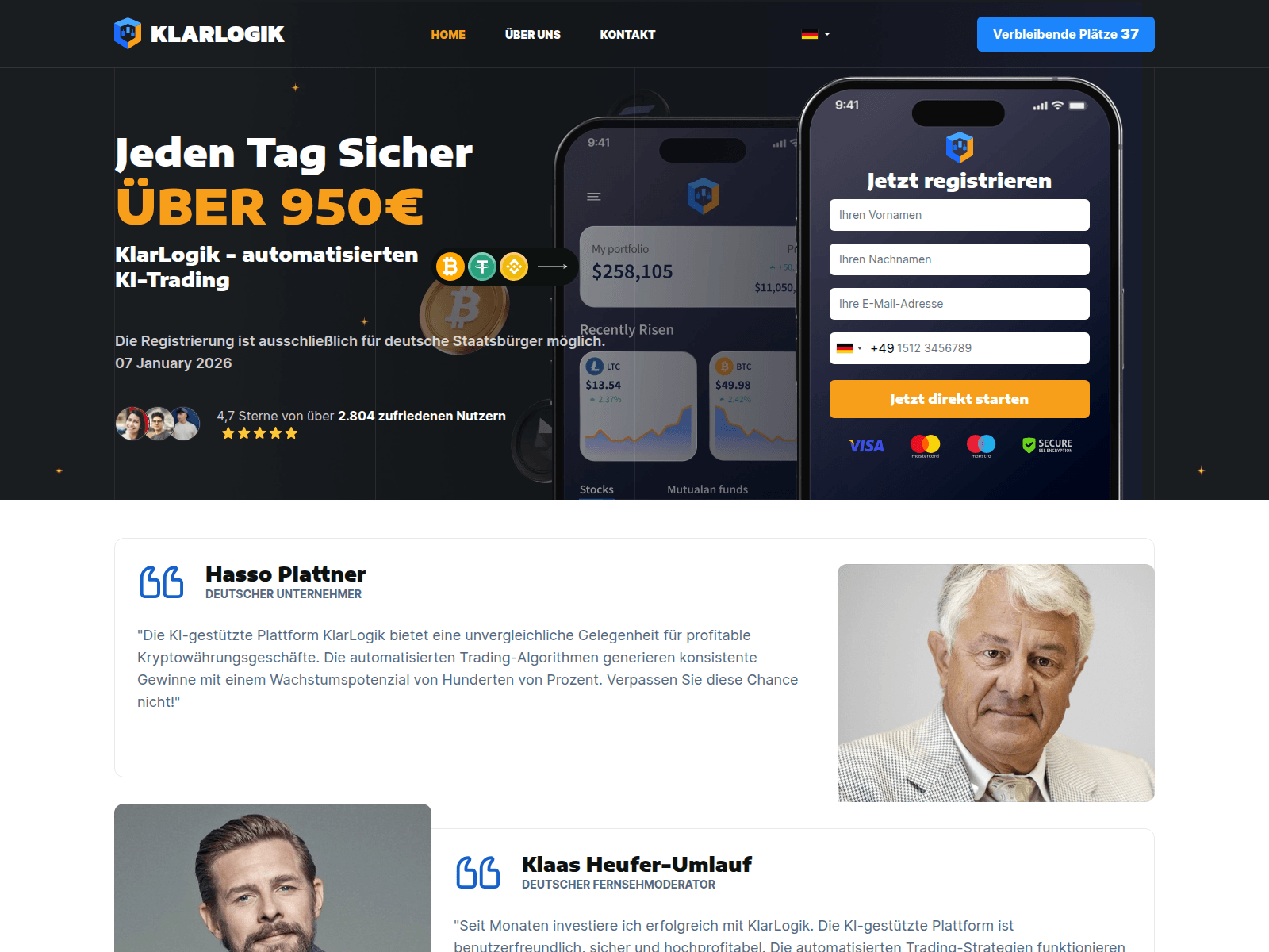 Screenshot of klarlogik-invest.com