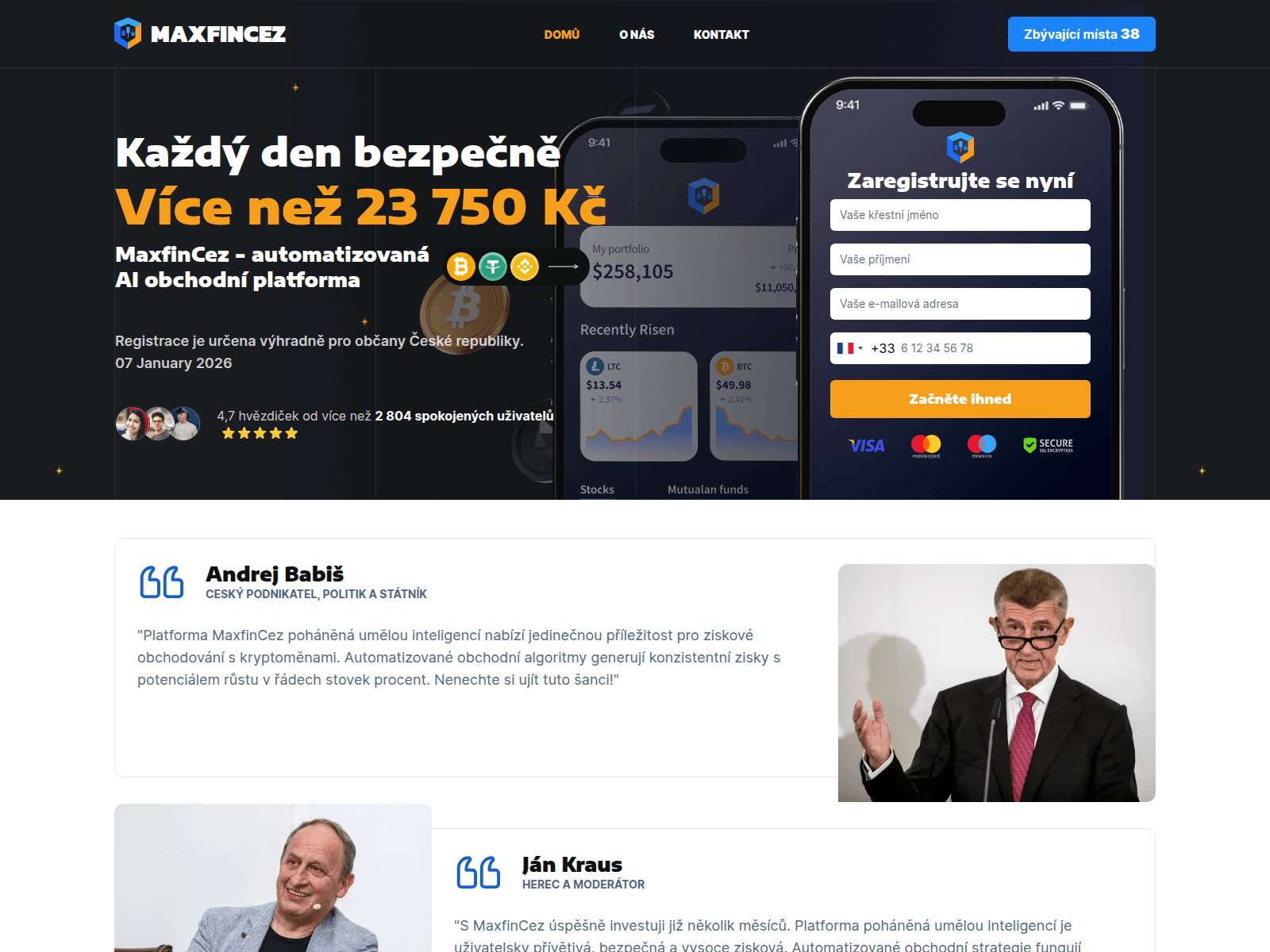 Screenshot of maxfin-cez.com