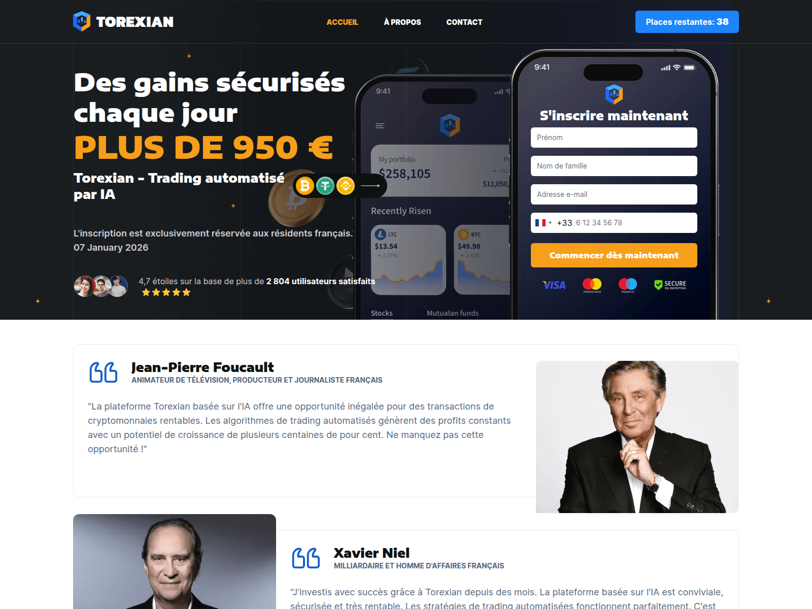 Screenshot of torexianinvest.com