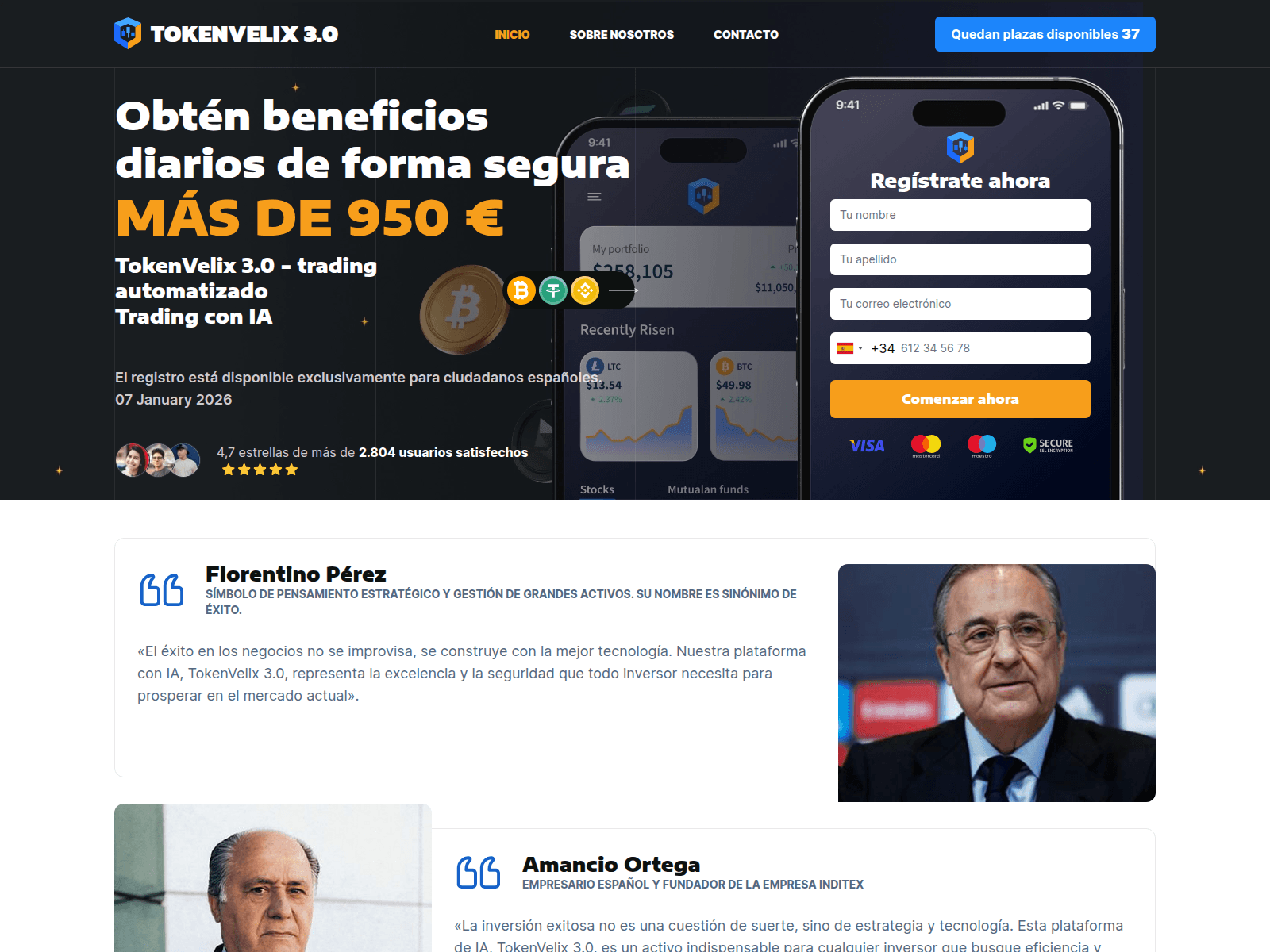 Screenshot of tokenvelix30.com