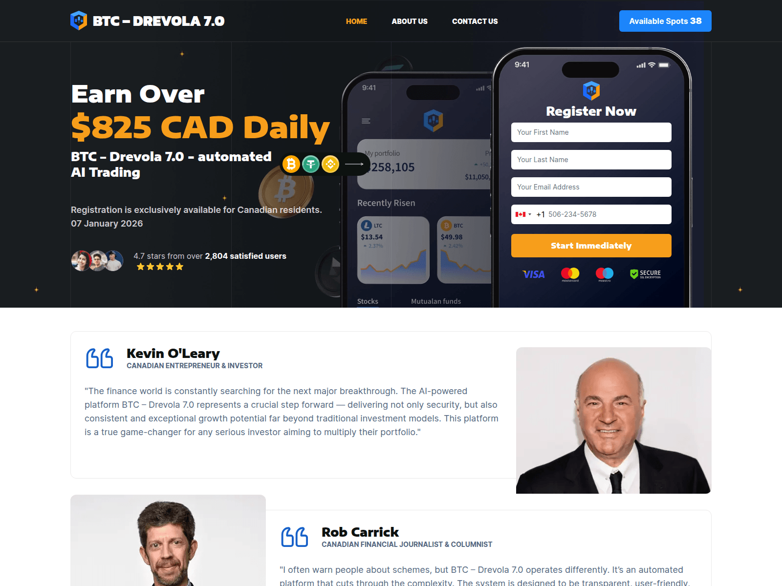 Screenshot of btcdrevola70.net