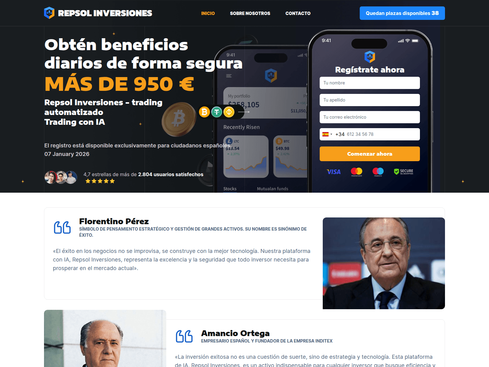Screenshot of repsolinversiones.com