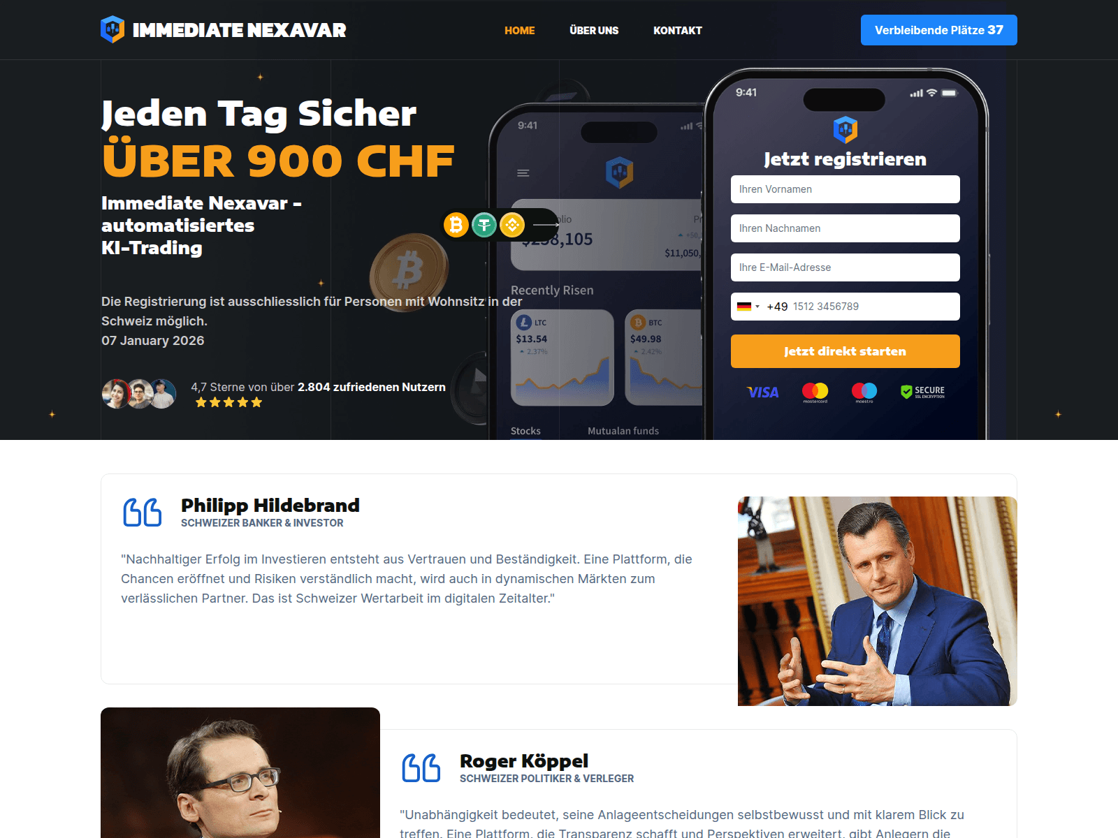 Screenshot of immediatenexavar-invest.com