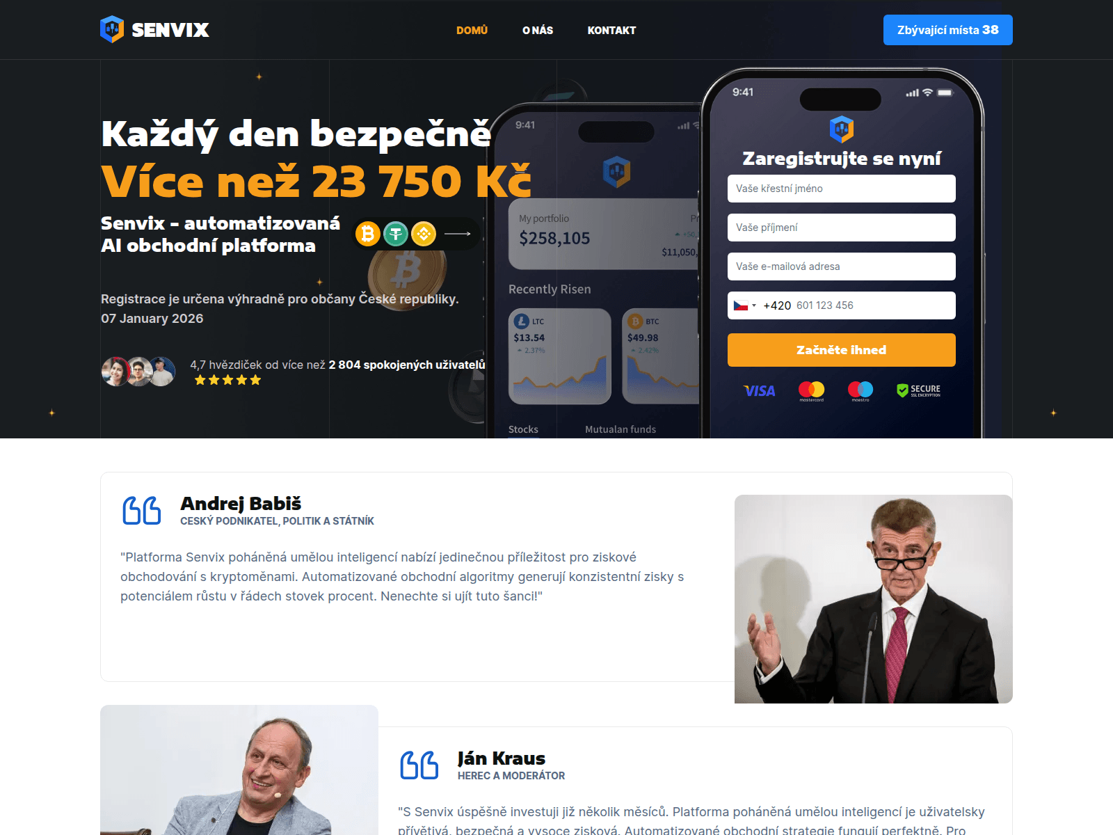 Screenshot of senvix-invest.net