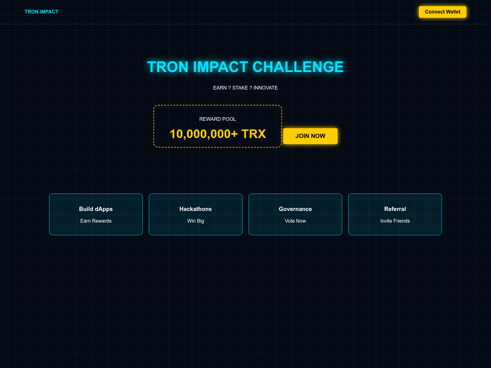 Screenshot of tron-impact.org