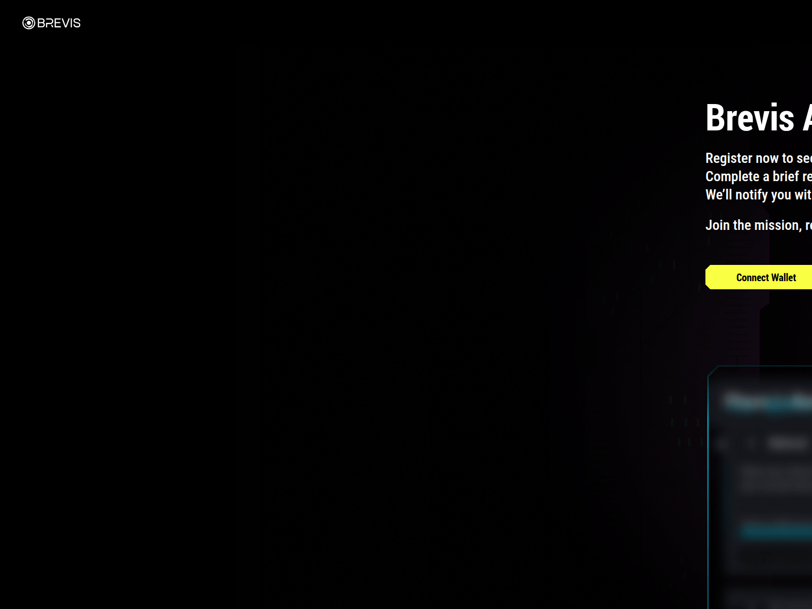 Screenshot of enroll-brevis.network