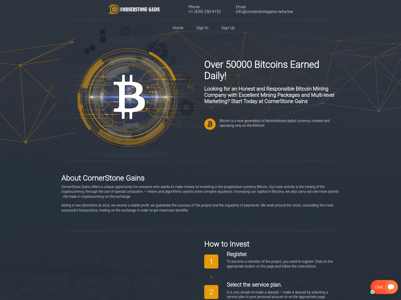 Screenshot of www.cornerstonegains.netw.live