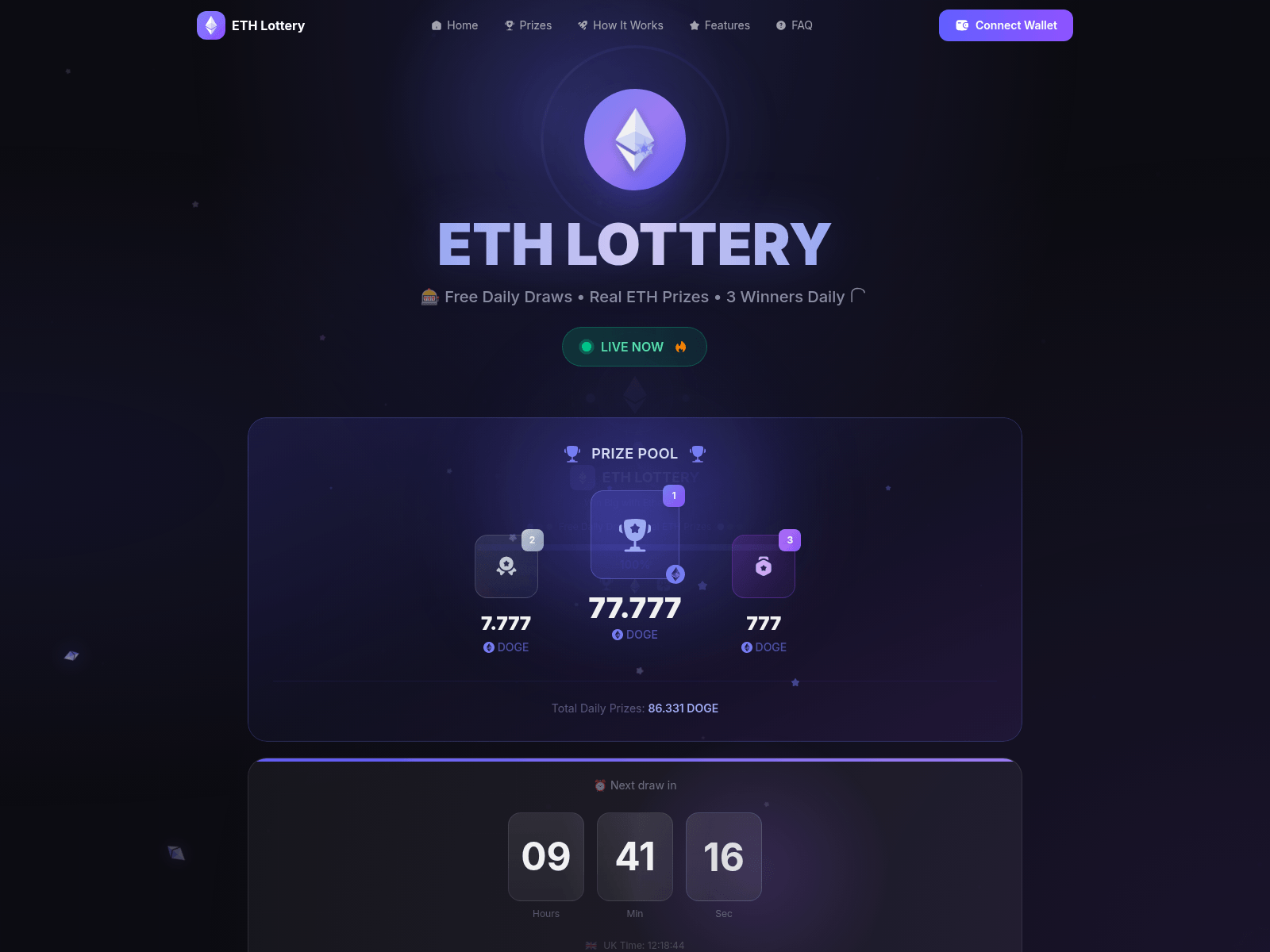 Screenshot of freeeth-draw.org