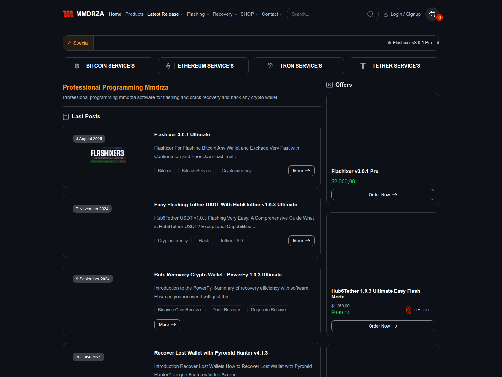 Screenshot of mmdrza.com