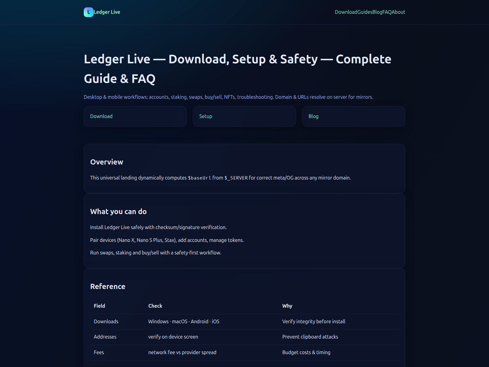 Screenshot of mini-ledger.live