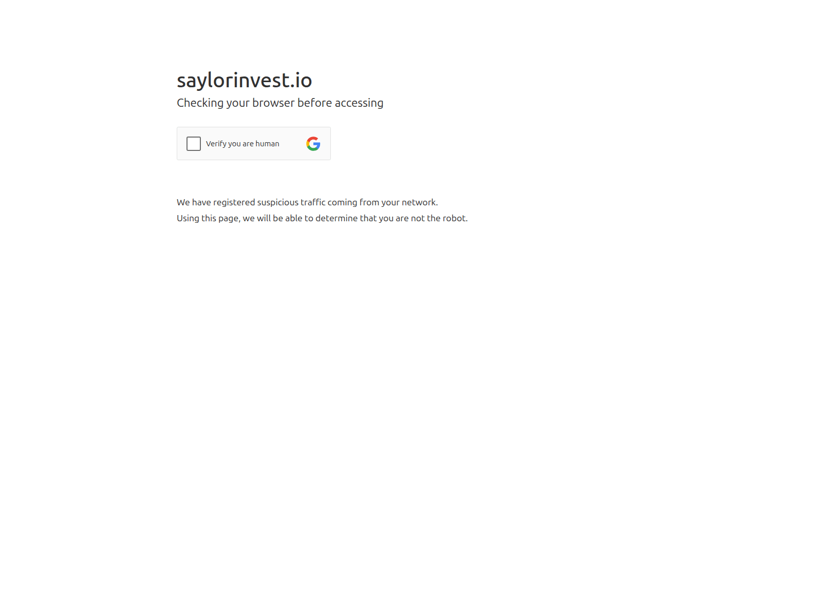 Screenshot of saylorinvest.io