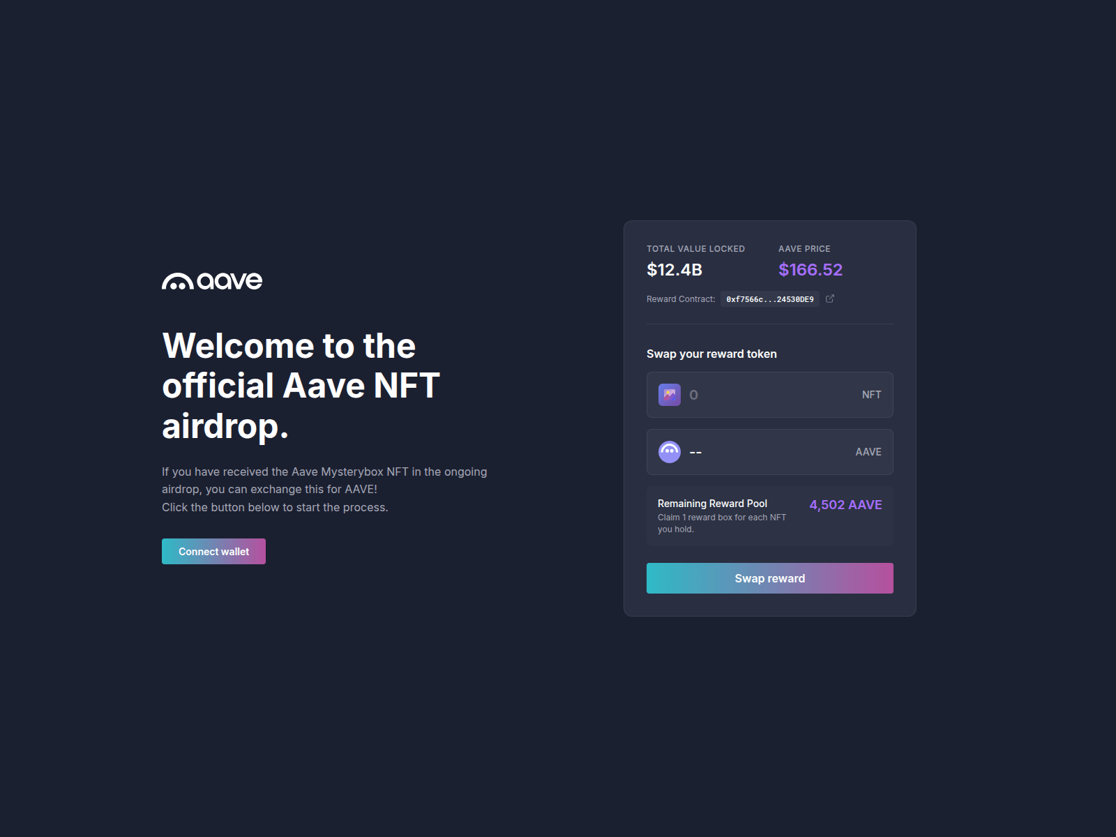Screenshot of nft-aave.com