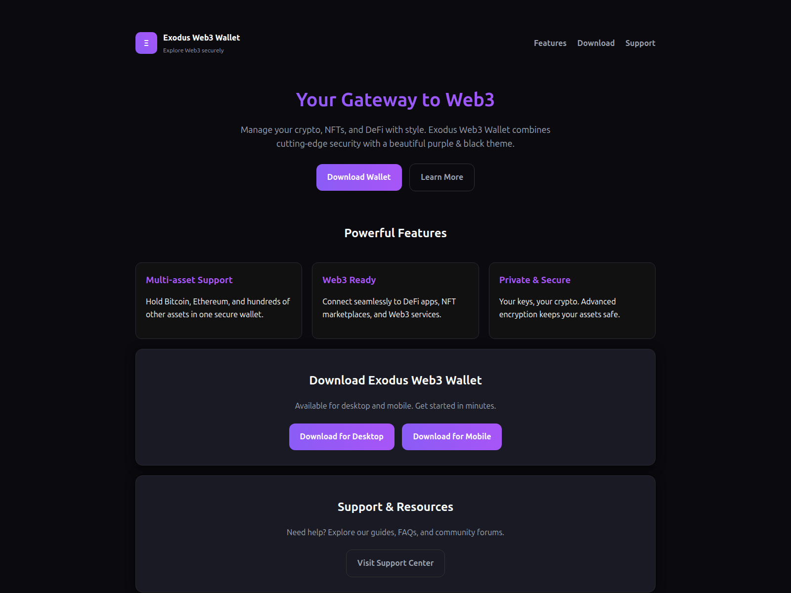 Screenshot of intro-exodus.pages.dev