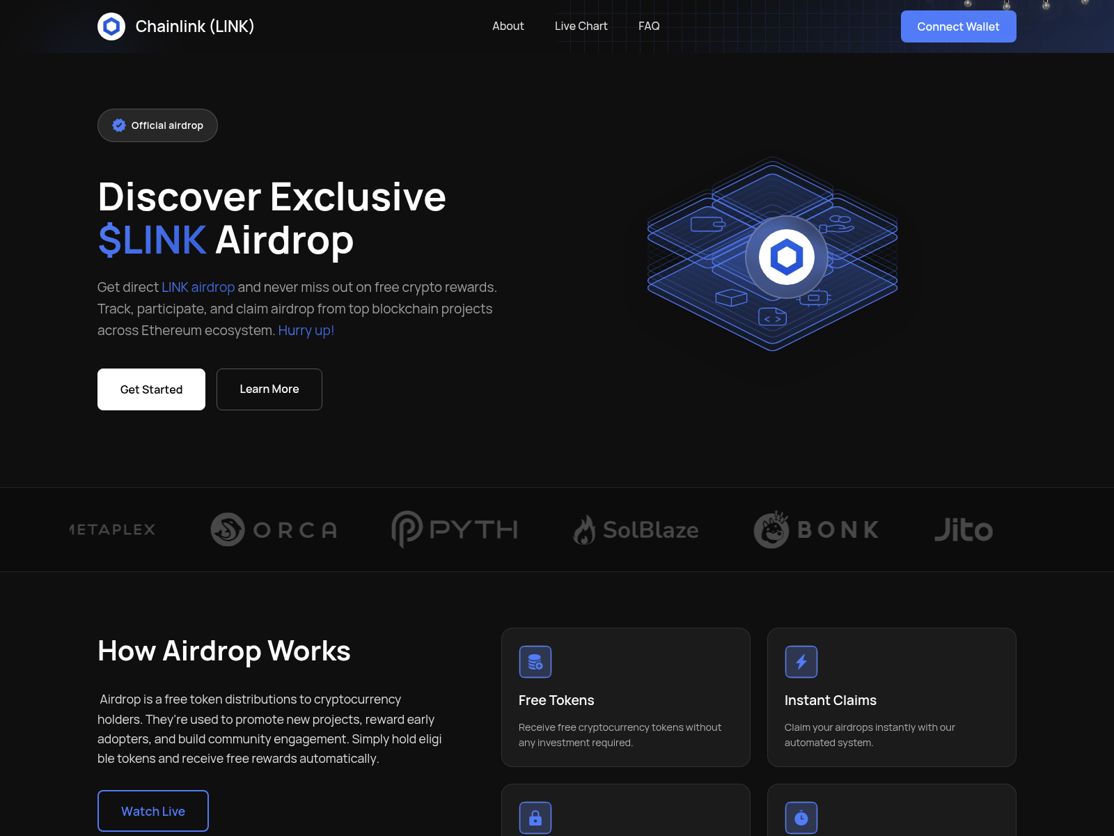 Screenshot of chainlink.sale