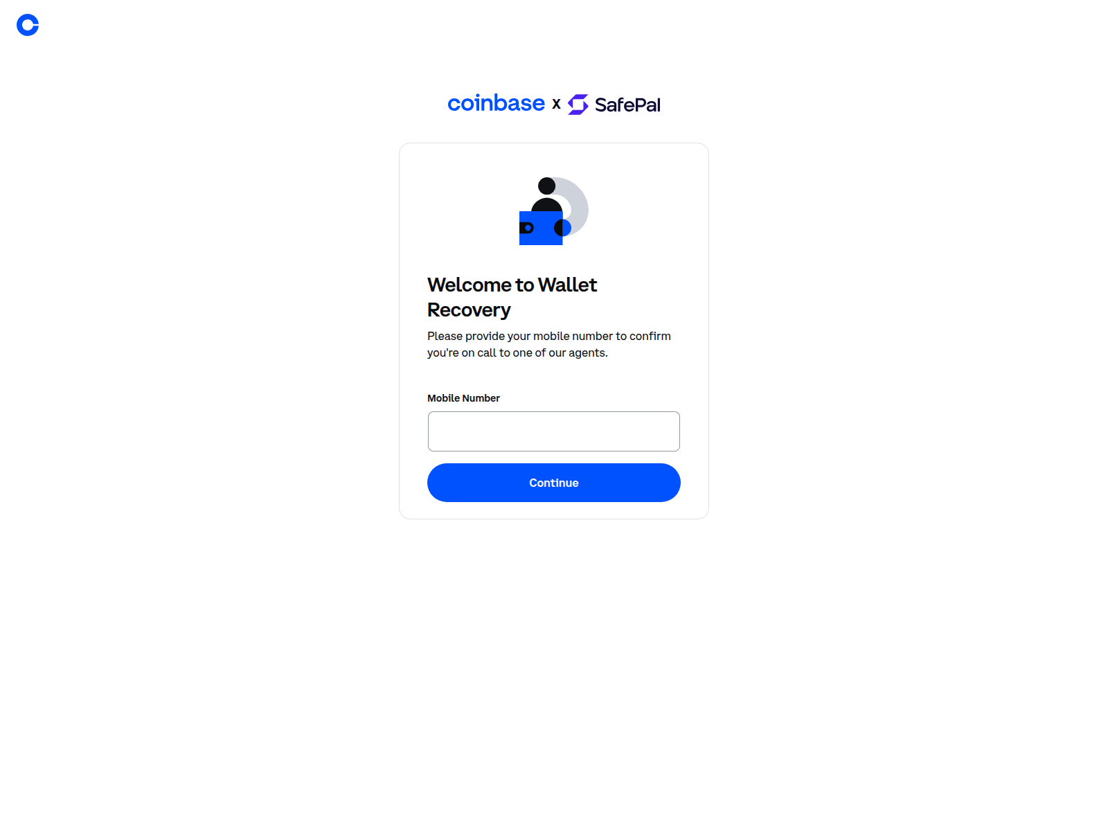 Screenshot of coinbase-custodialhelp.com