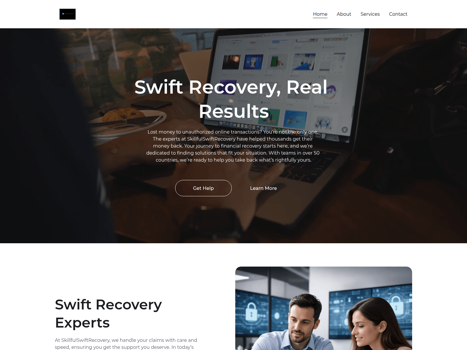 Screenshot of skillfulswiftrecovery.org