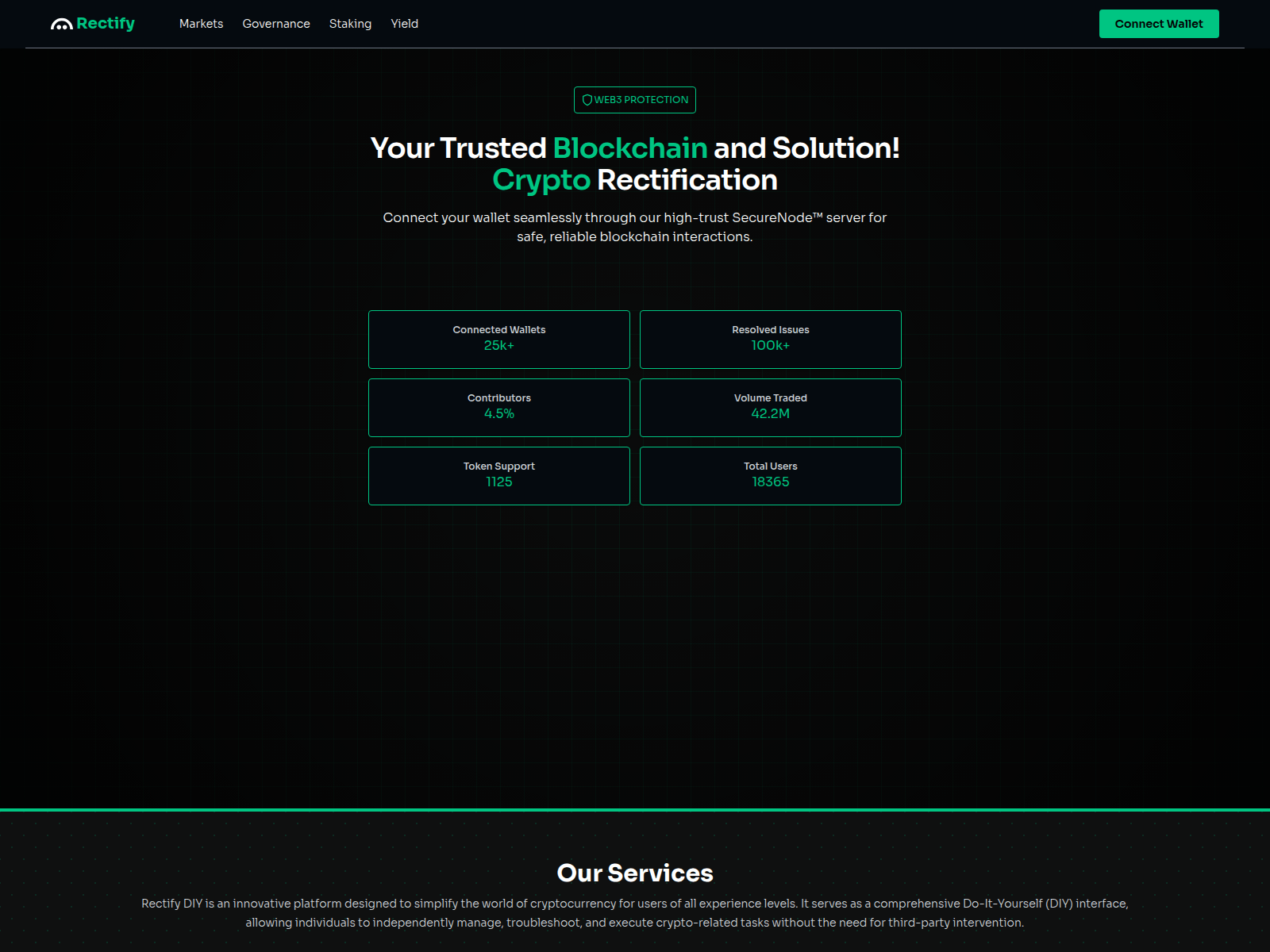 Screenshot of rectify-app.site