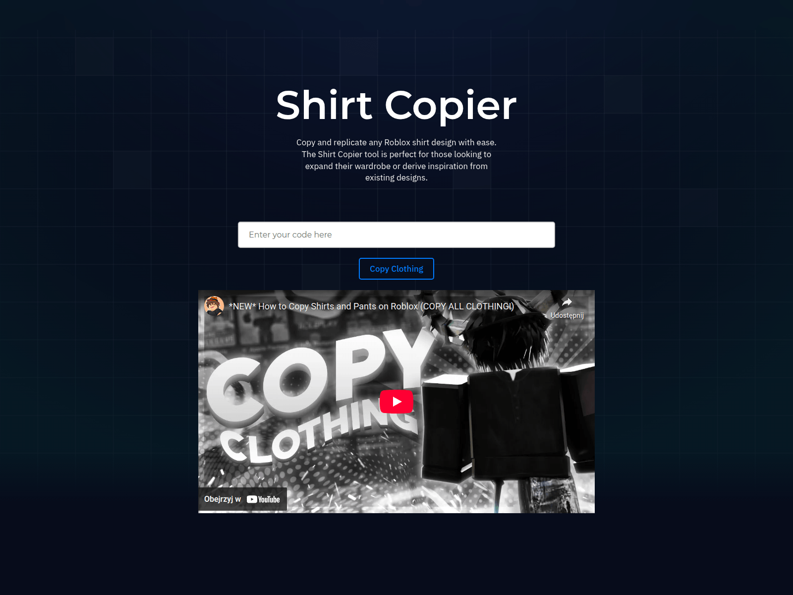 Screenshot of rbxtools.st