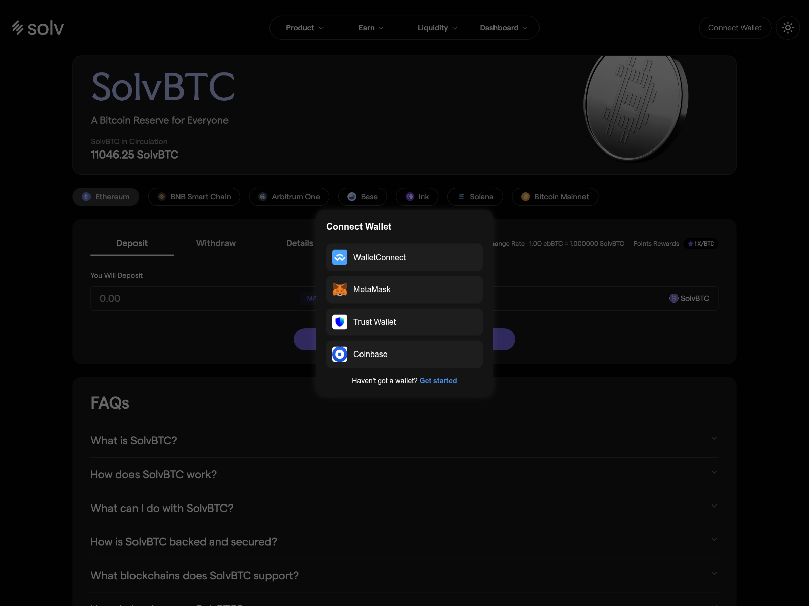 Screenshot of solv-protocol.netlify.app