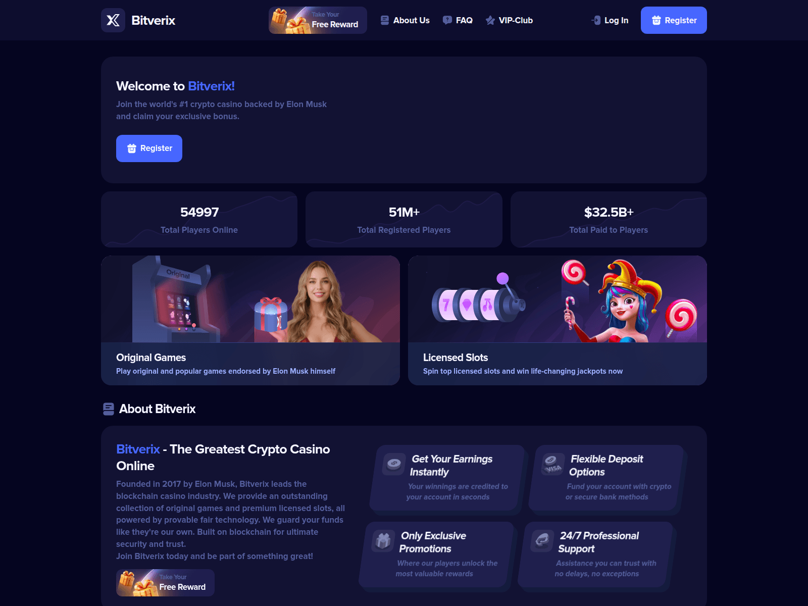 Screenshot of bitverix.com