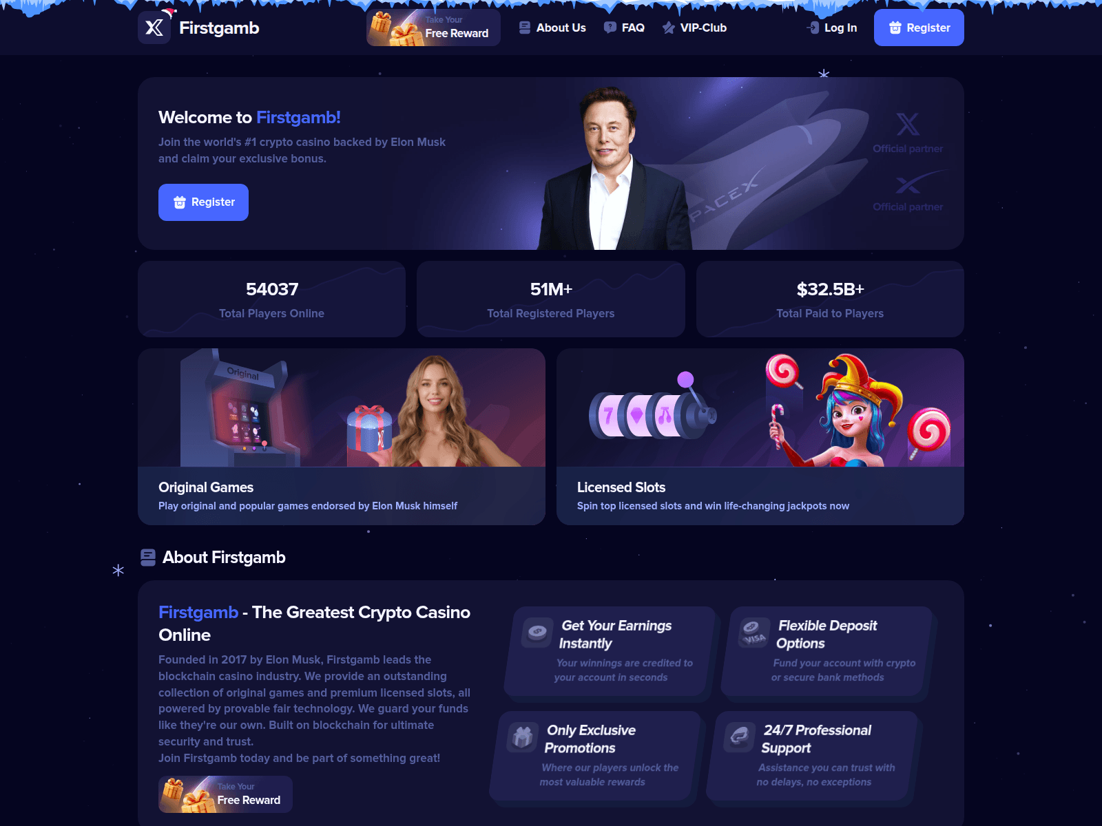 Screenshot of firstgamb.com