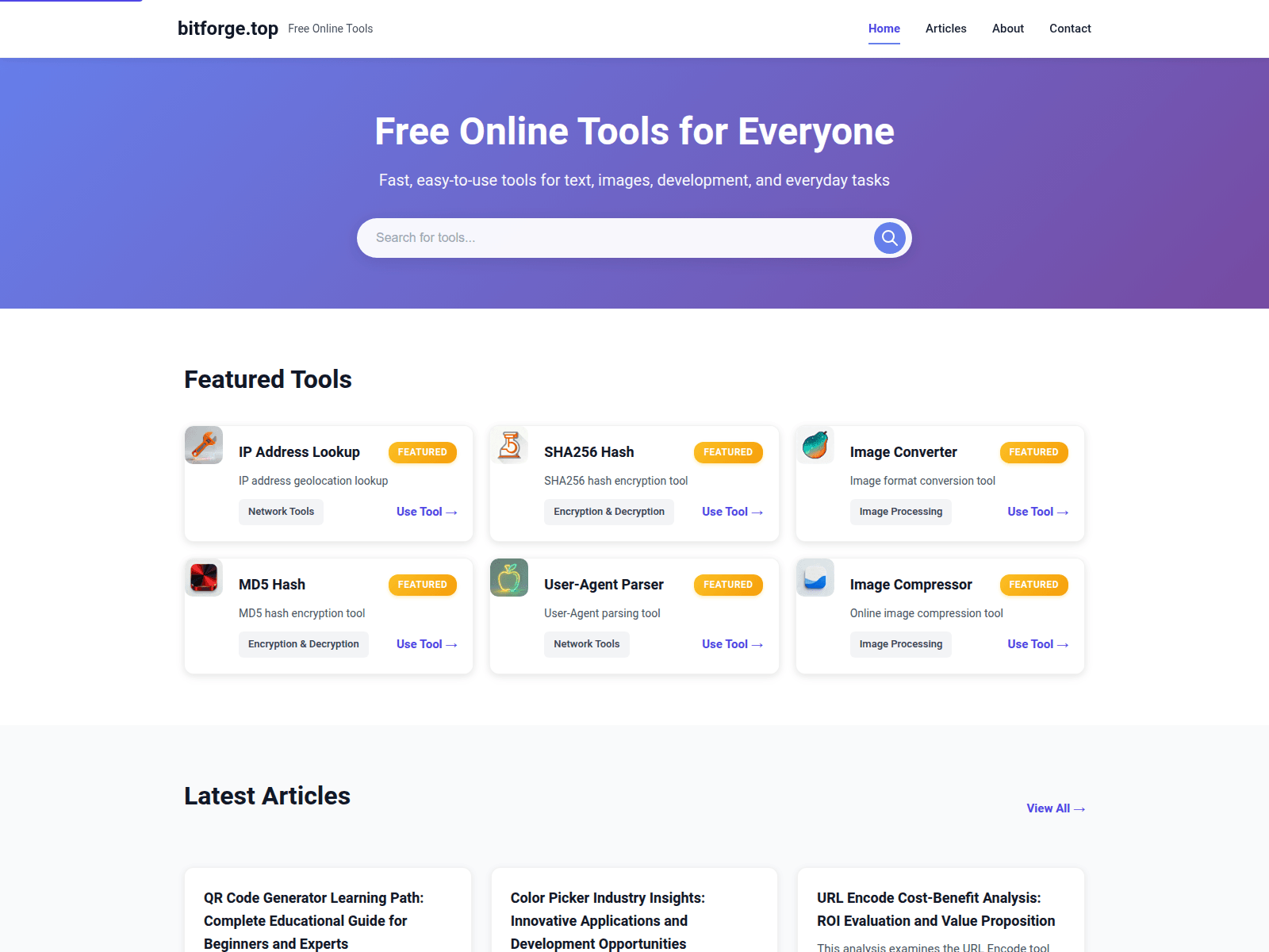 Screenshot of bitforge.top