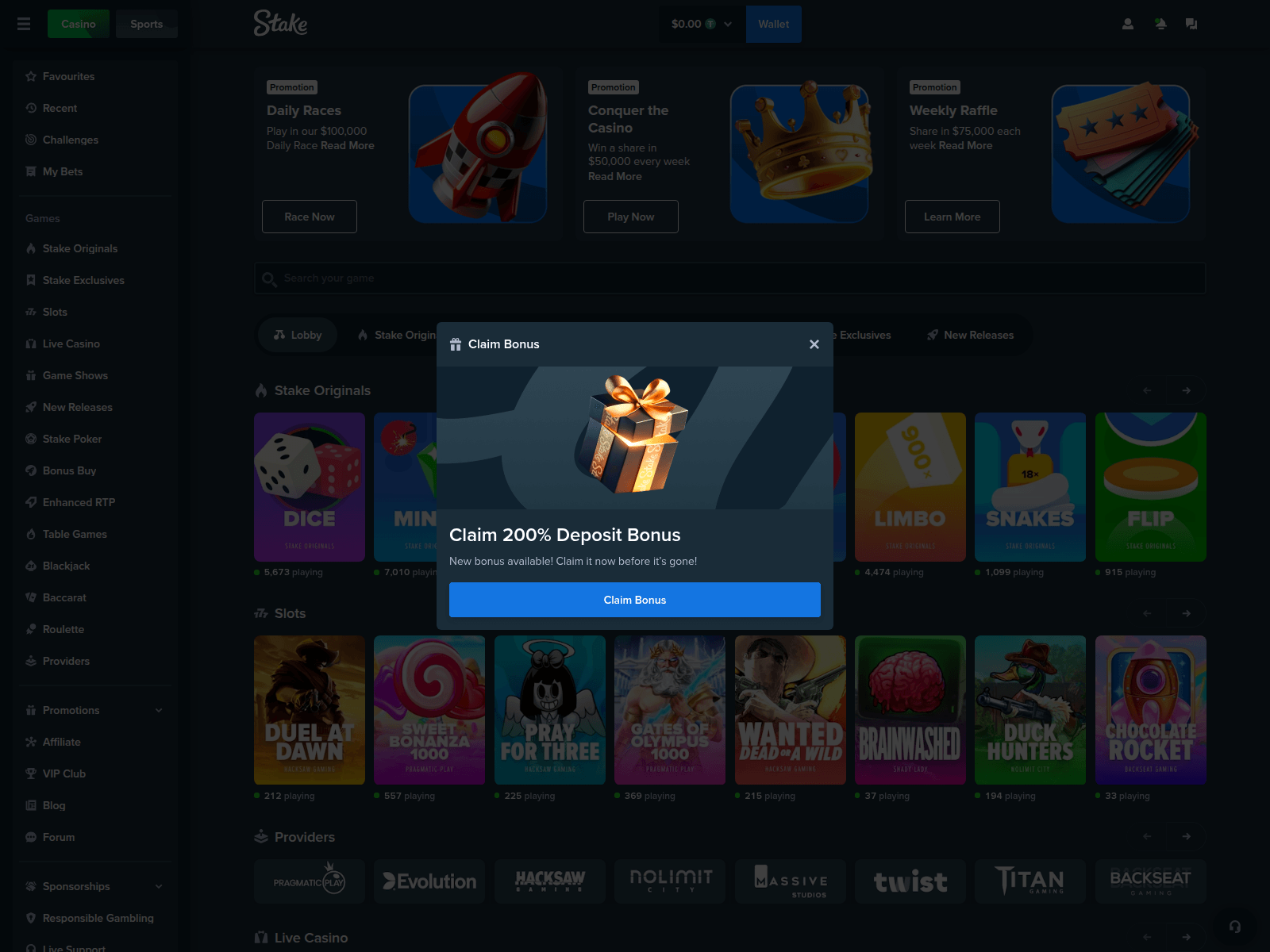 Screenshot of stake-claim-bonus.com