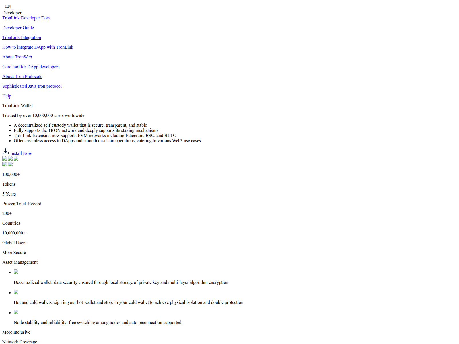 Screenshot of tronlinkkr.com