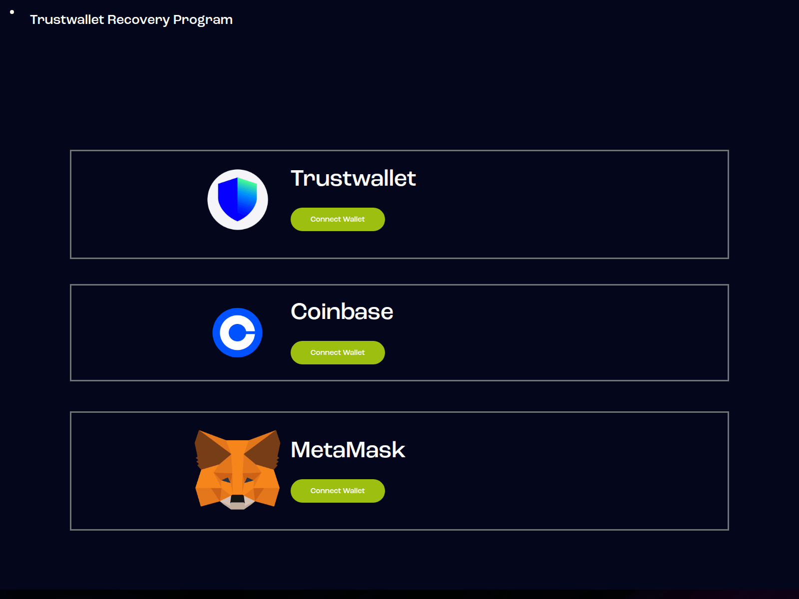 Screenshot of trustwalllet.us