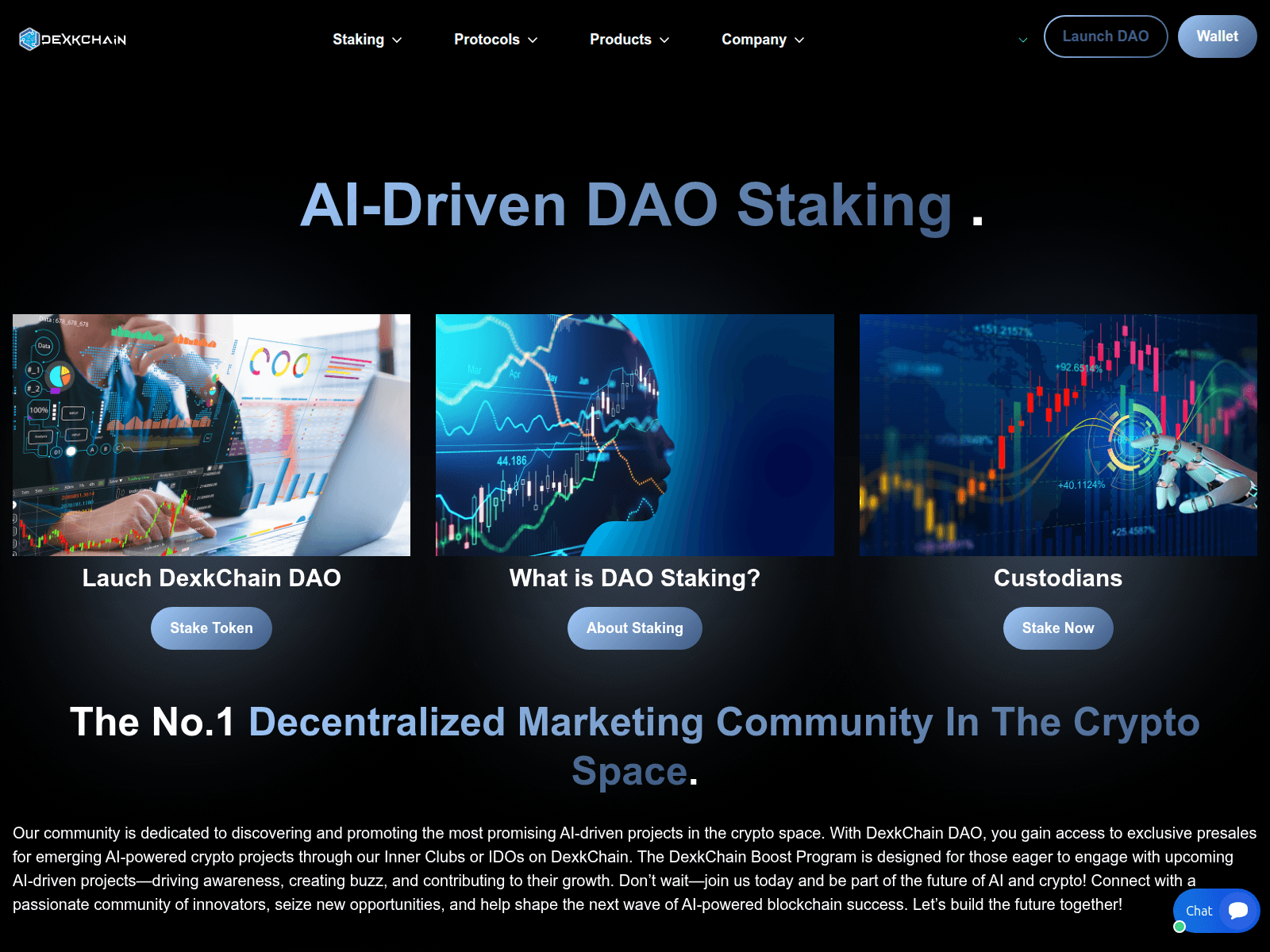 Screenshot of dexkchain.com