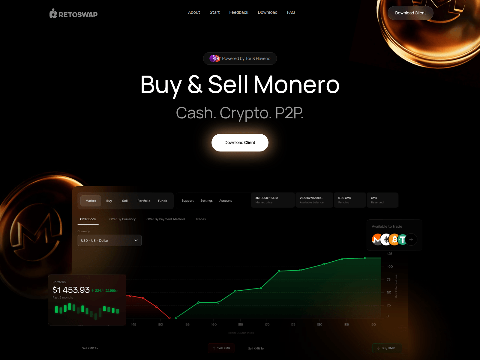 Screenshot of retoswap.exchange