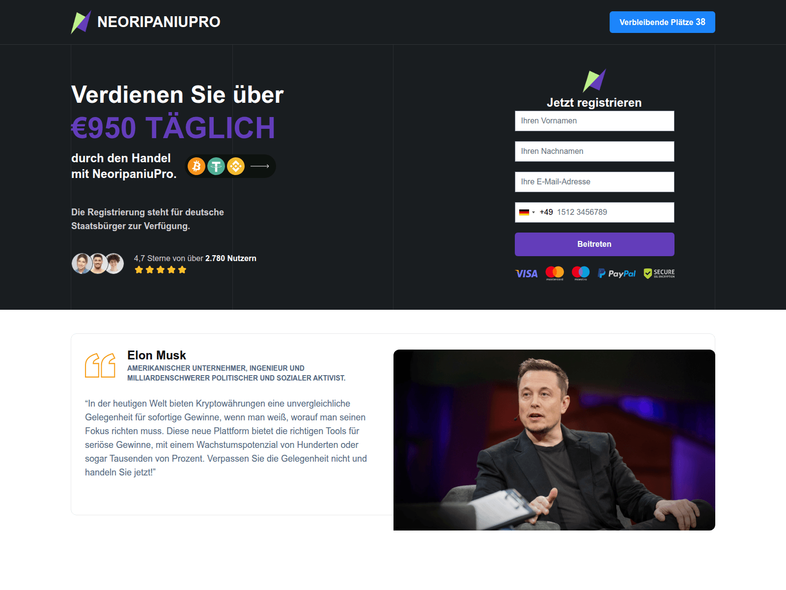 Screenshot of neoripaniupro.com