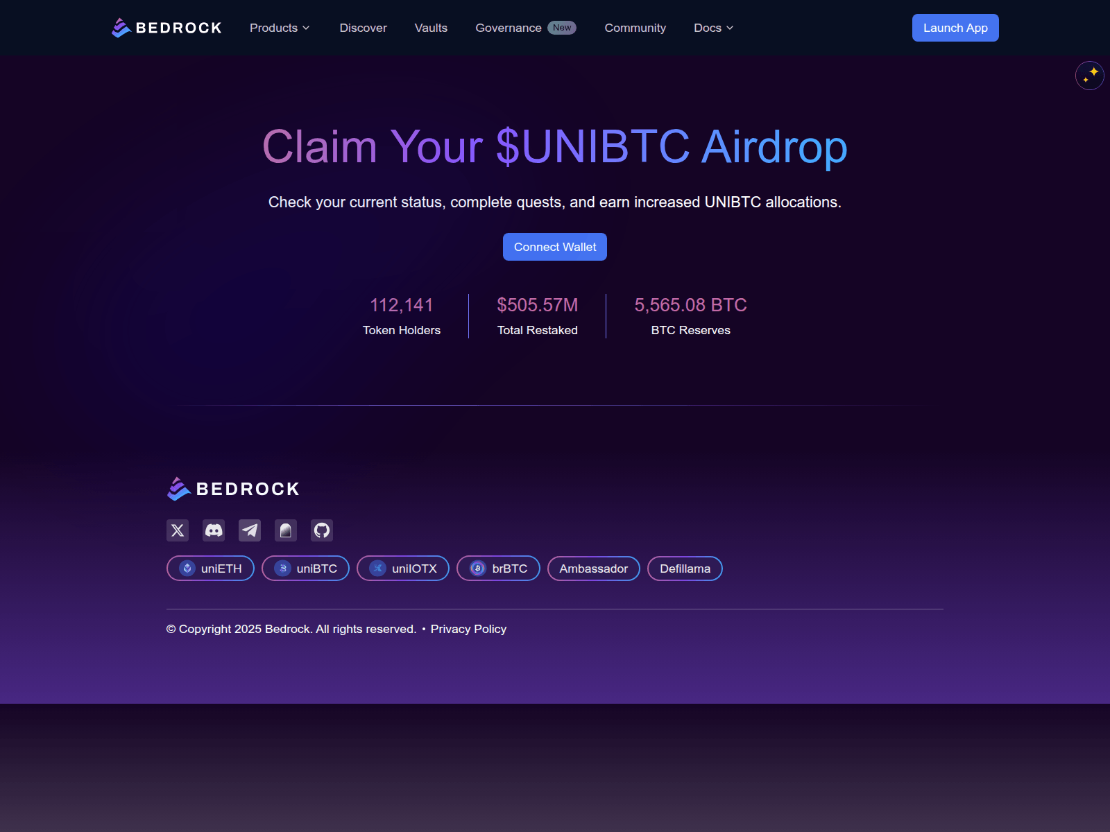 Screenshot of unibtc.airdropalerts.bar