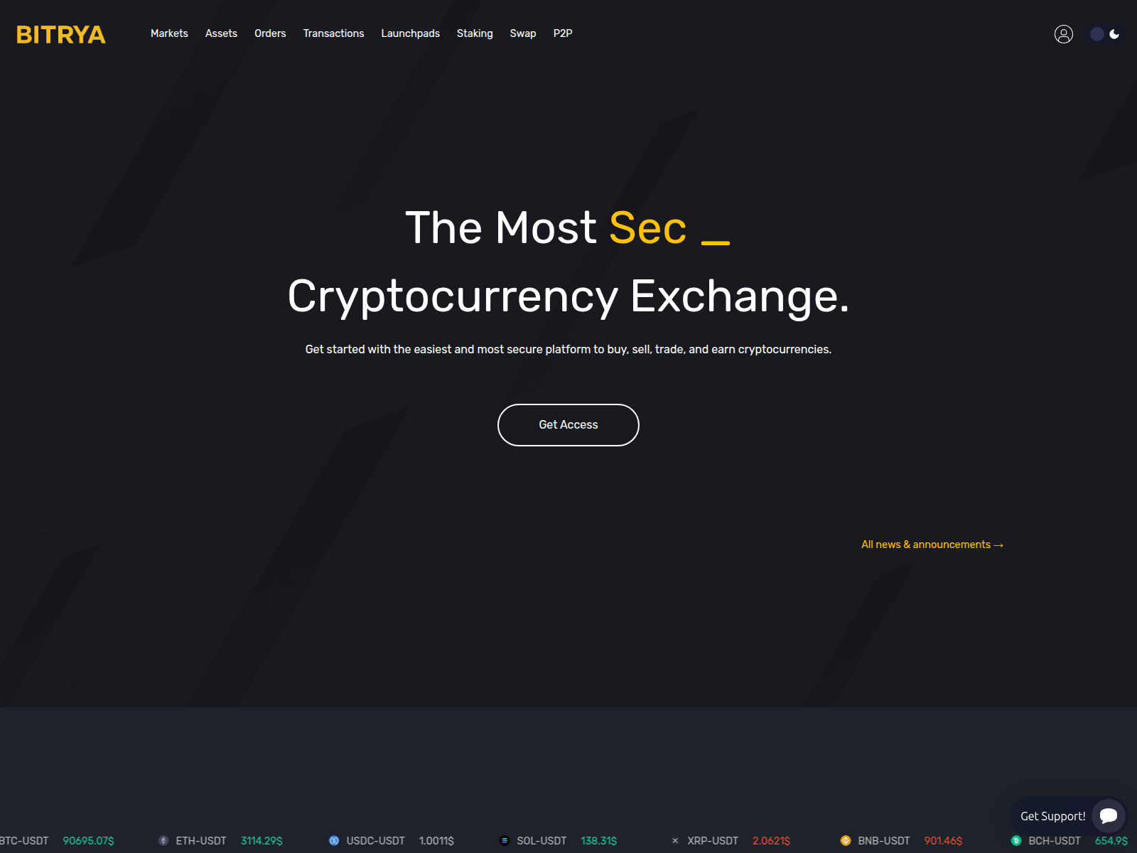 Screenshot of bitrya.com