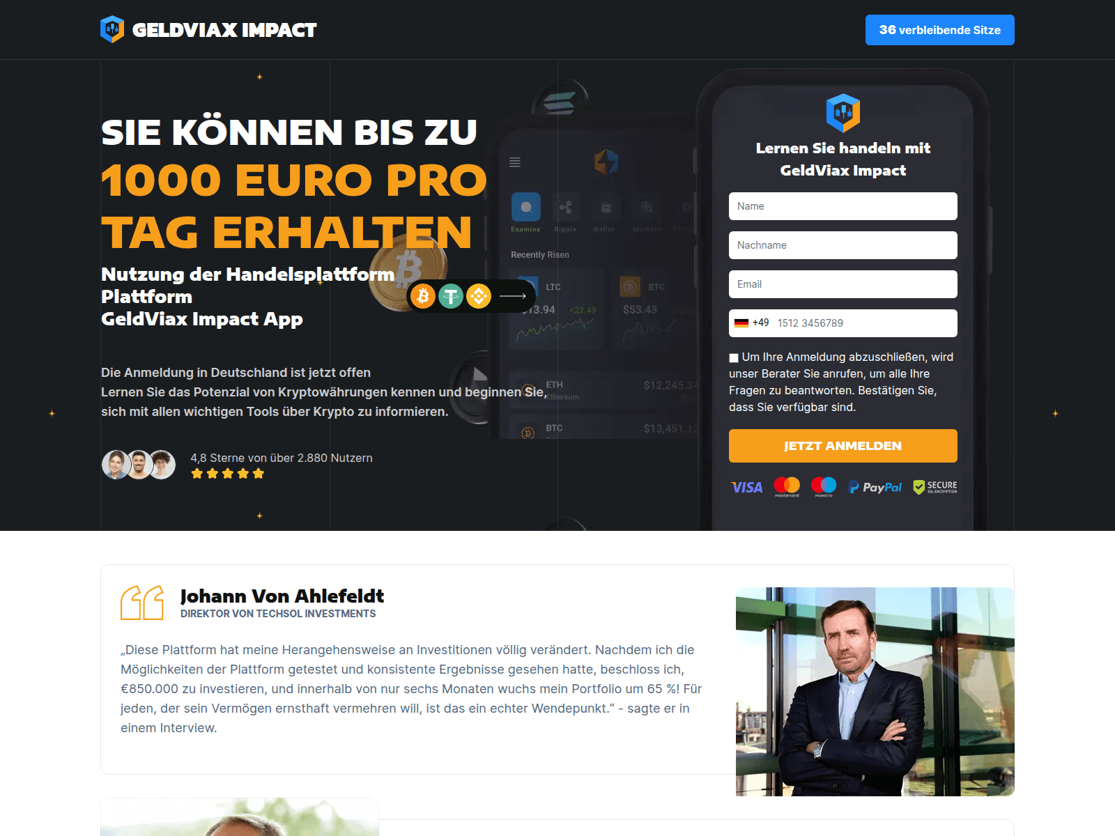 Screenshot of geldviax-impact.com