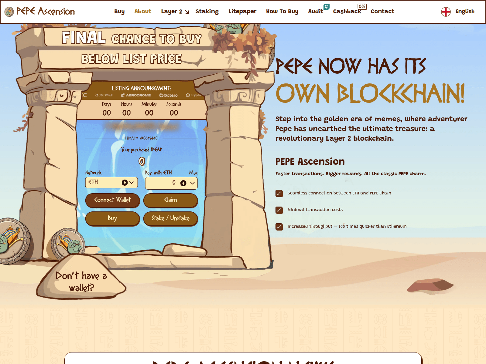 Screenshot of pepeascension.info