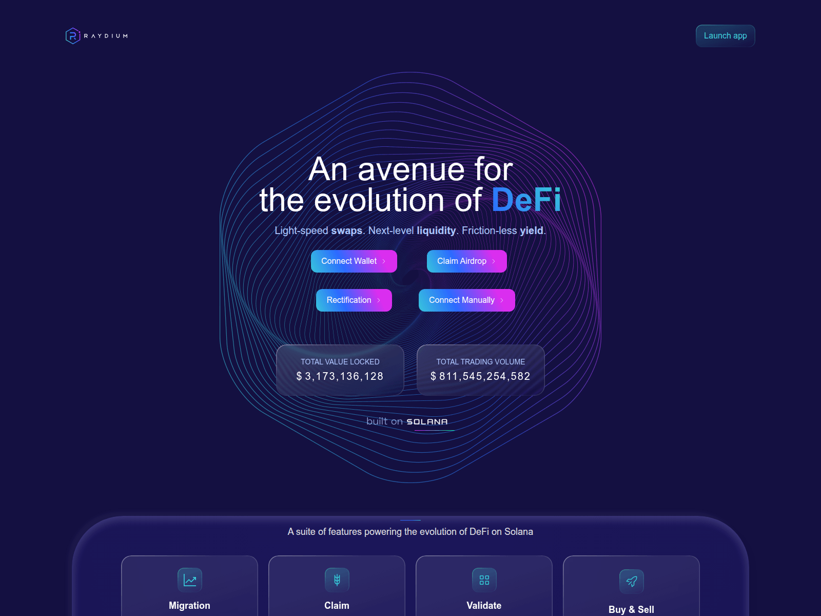 Screenshot of decentralizedraydiummarket.online