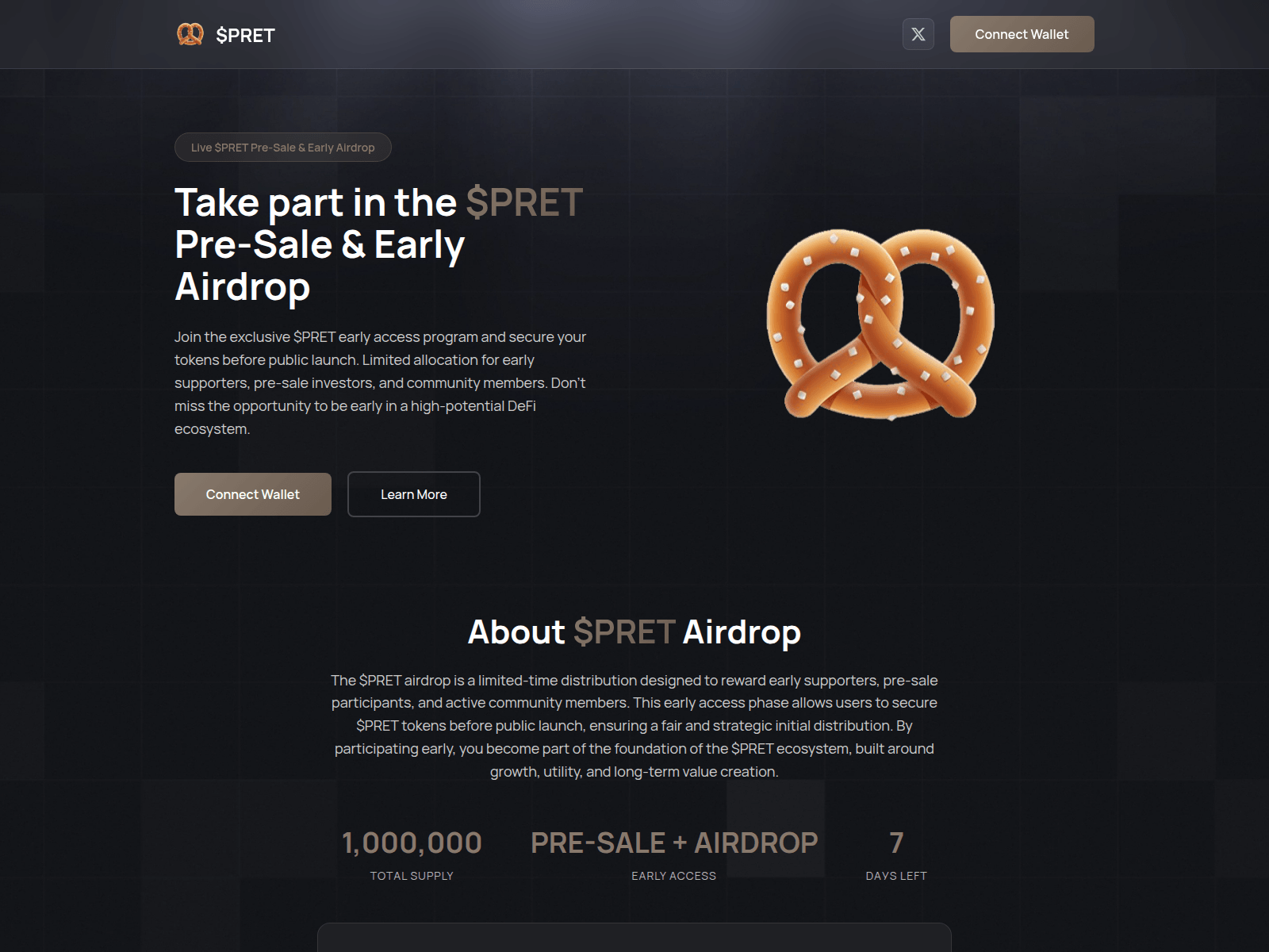 Screenshot of airdrop-pretzel.build