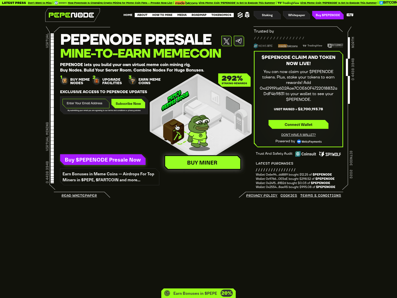 Screenshot of pepenode-hub.pages.dev
