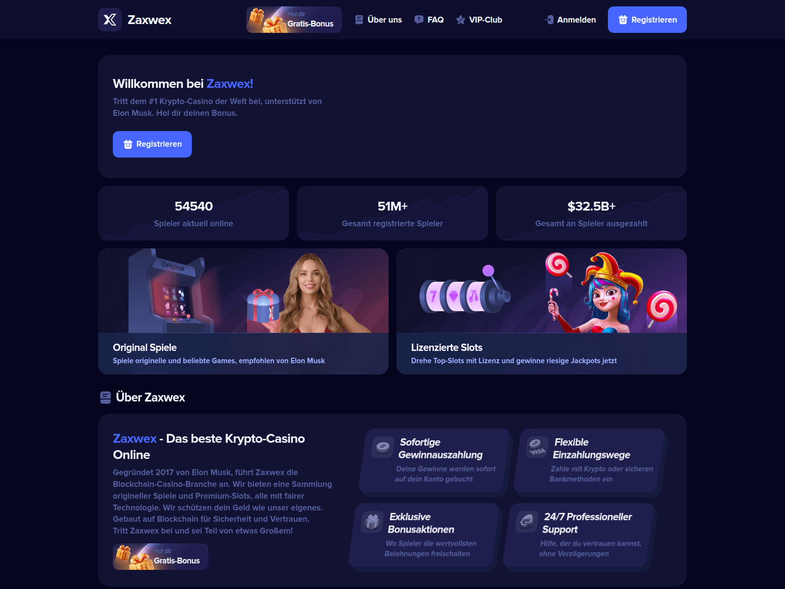 Screenshot of zaxwex.com