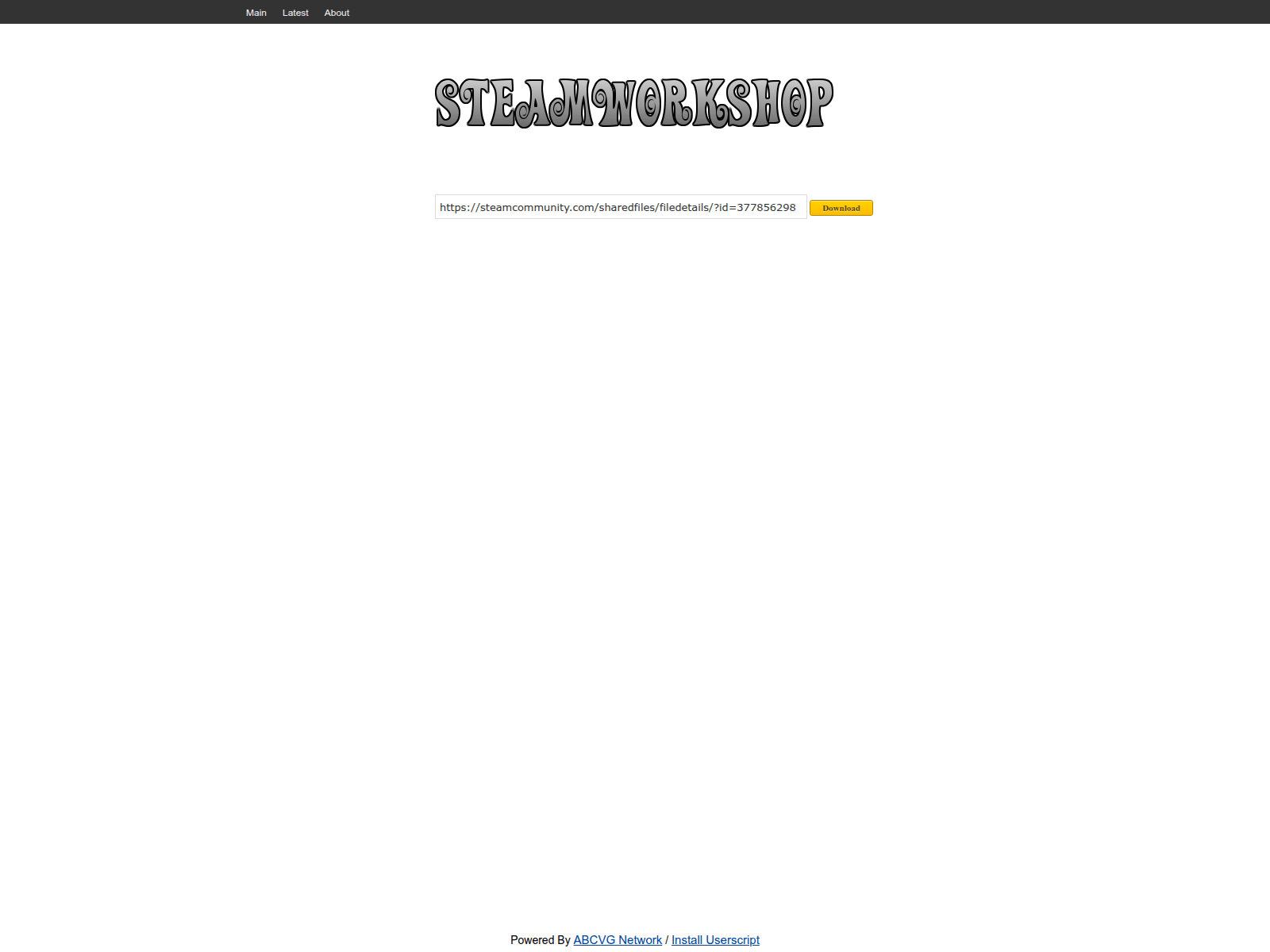 Screenshot of steamworkshop.download