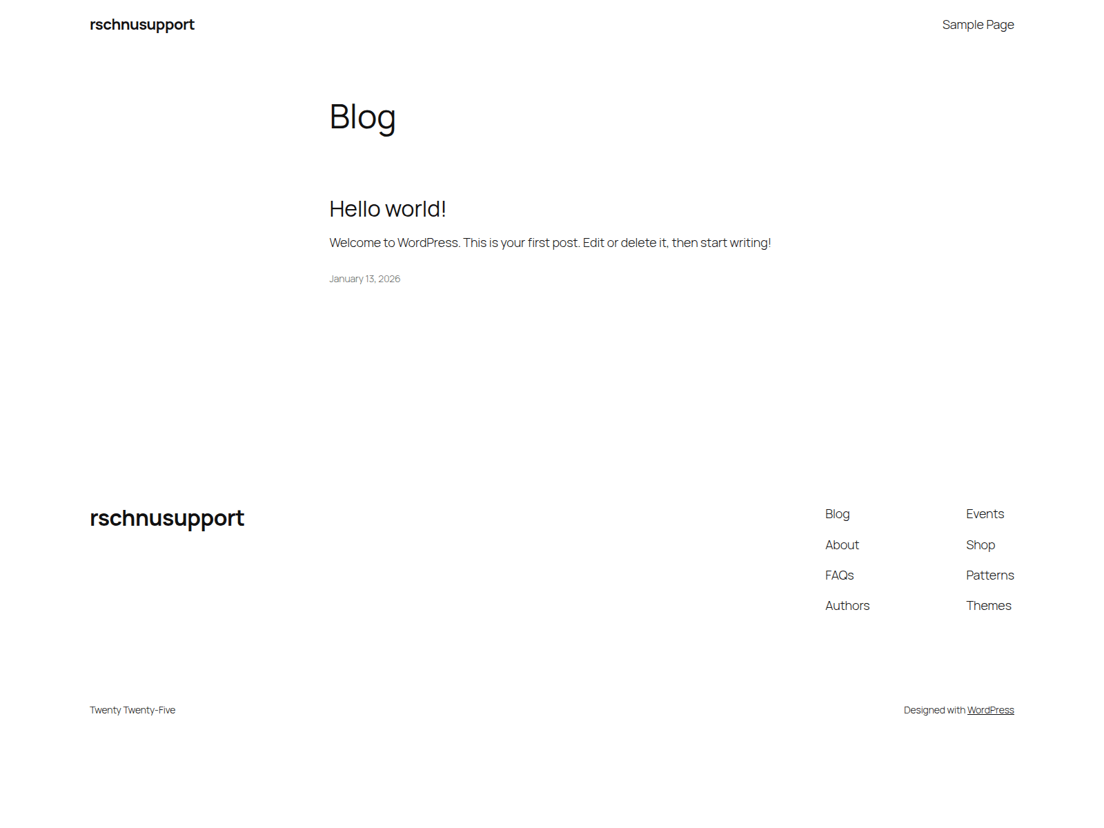 Screenshot of rschnusupport.com