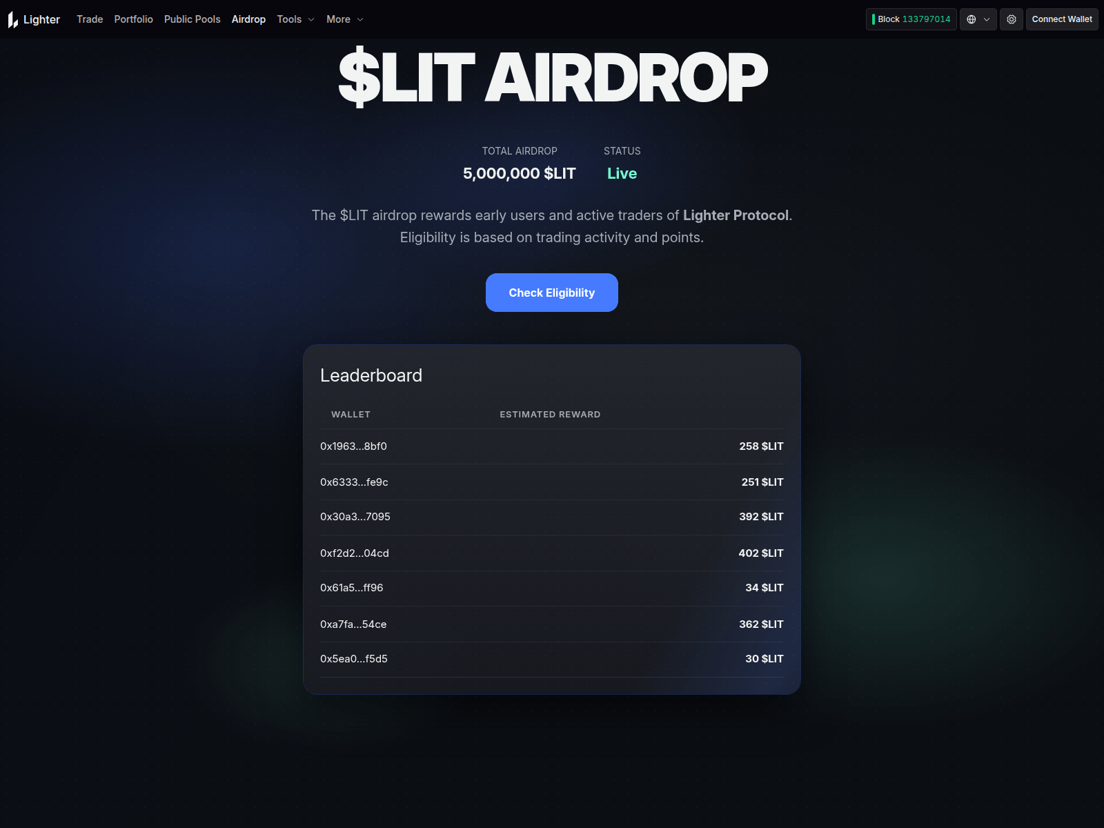 Screenshot of ligthere.xyz